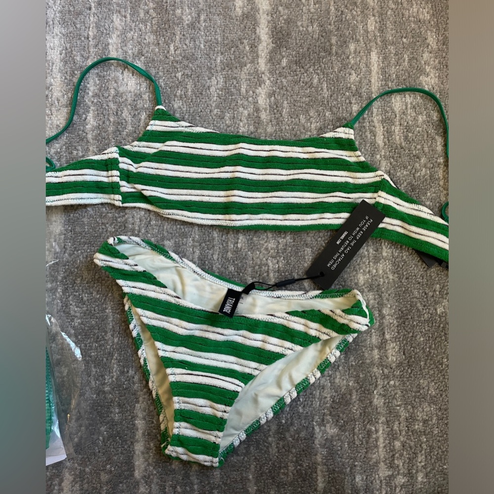 Triangl Green Terry Bikini NWT